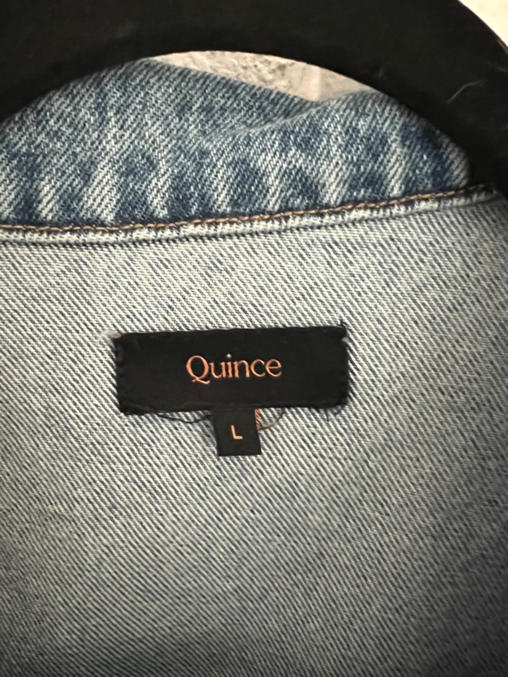 Quince Light Blue Oversized Denim Jacket - Women's Jean Coat - Picture 2 of 7